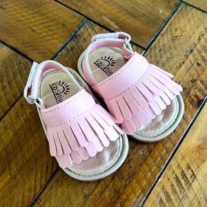 Pink baby sandals